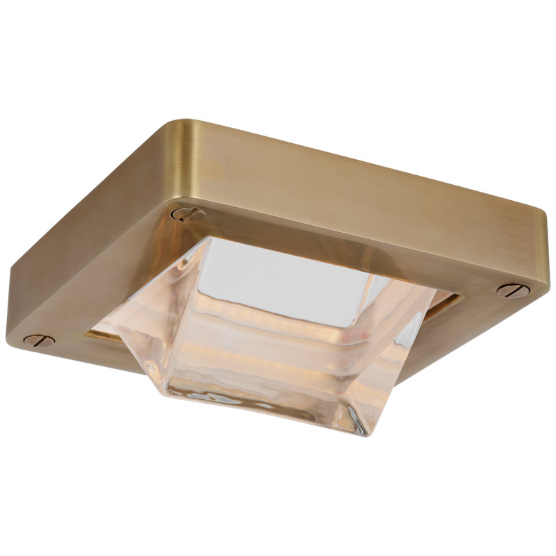 Rolland 1 - Light LED Flush Mount, Natural Brass