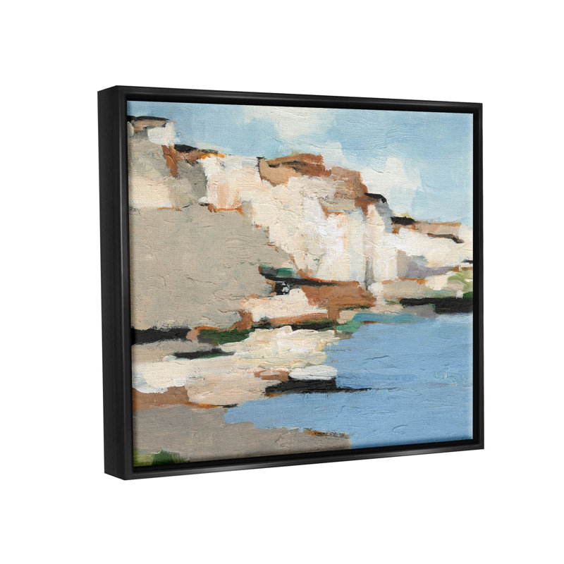 "Ocean Cliff Nature Landscape", art mural sur toile flottante par Ethan Harper, H 17 po x l 21 po x P 1,7 po