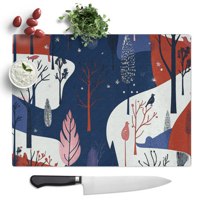Winter Landscape Pattern Vol.1  Glass Chopping Board