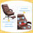 Microfibre Massage Office Chair, Heated Reclining Chair with Footrest, Double-tier Padding, Swivel Wheels