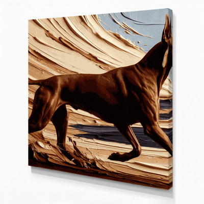 Dogs Pharaoh Hound Black Canvas Wall Art