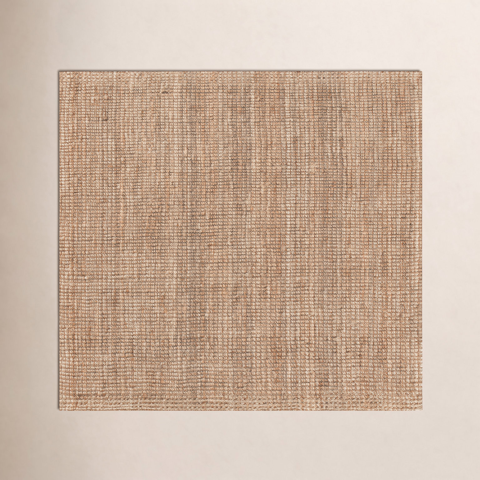 Asta Natural Hand-Loomed Jute Rug, Square 6'