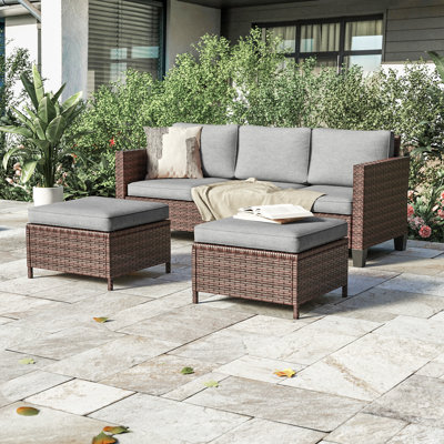 Adey 5 - Person Patio Conversation Set with Cushions