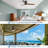52 Inch Flush Mount Ceiling Fan With LED Light And Remote Control Solid Wood Blades