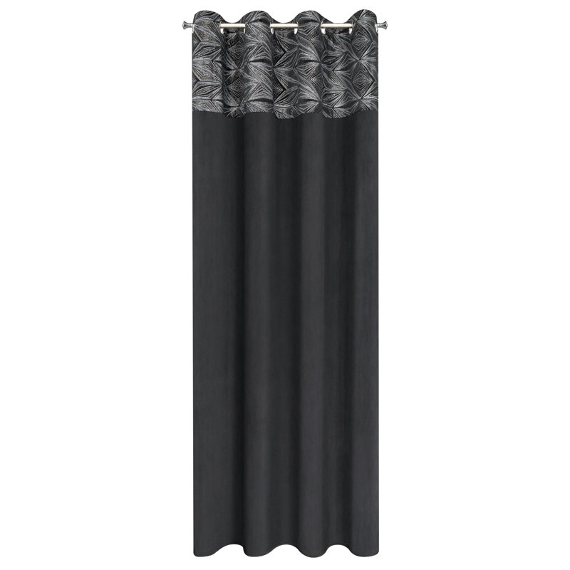 Lipp Blackout Curtains Single Panel, Black