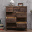 Armoire d'appoint en bois manufacturé brun foncé