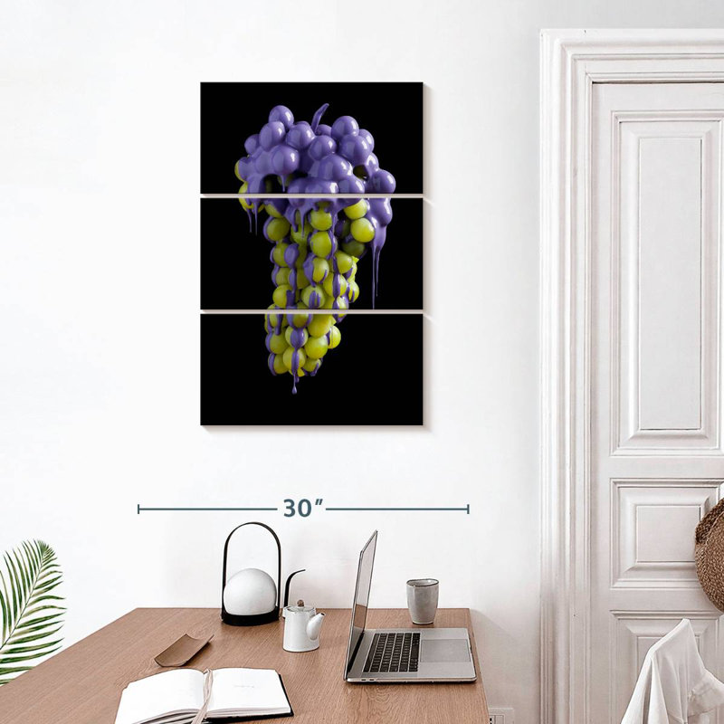Yarlin Grapes Dripping Purple, 32" H x 20" W