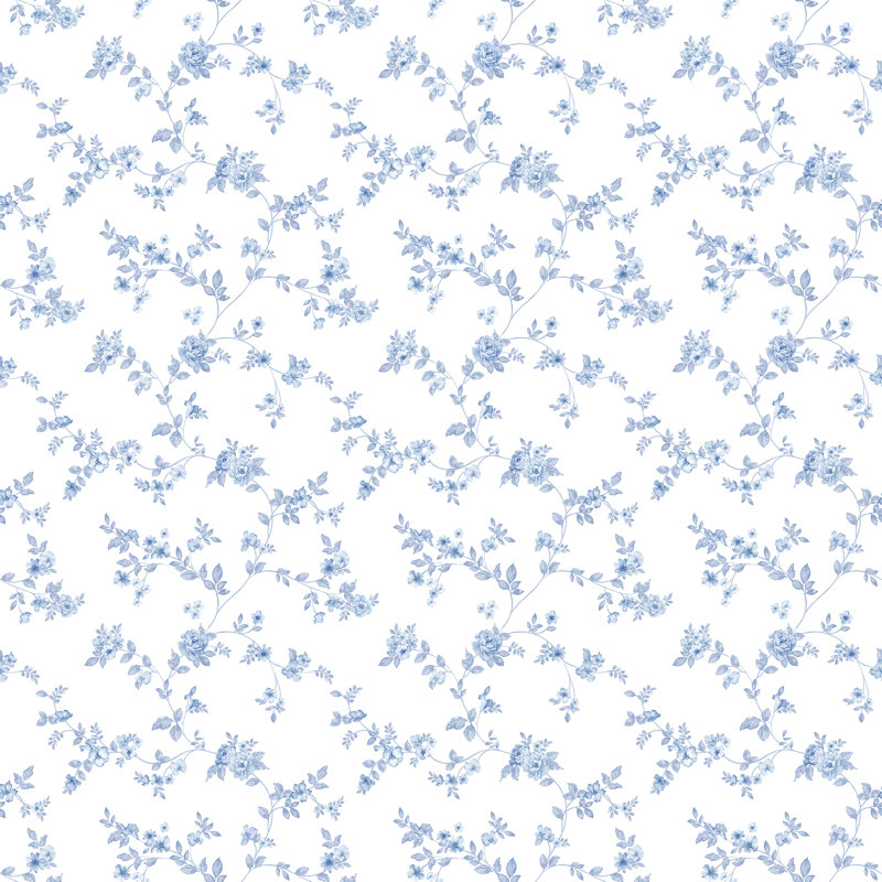 Bryantown 10m x 53cm Matte Wallpaper Roll, Blue