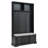 Versatile Hall Tree with Stylish Sliding Doors and Multiple Functions-108990353