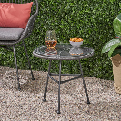 Table d'appoint en faux rotin Orlando