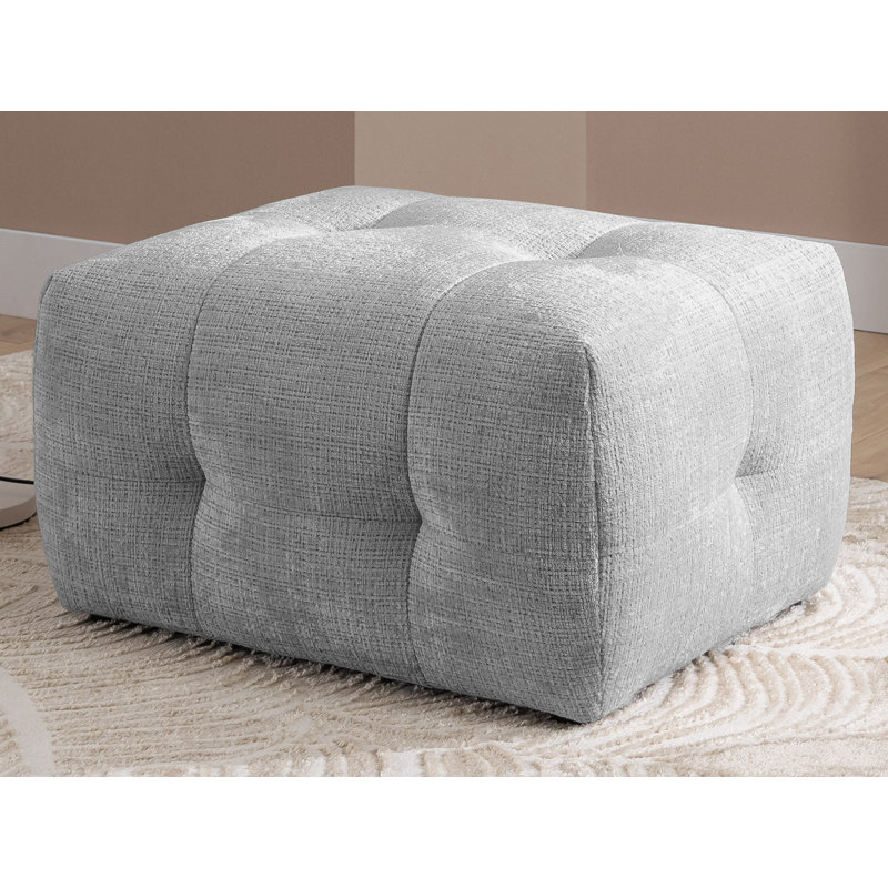 87 Wide Ottoman, Light Grey