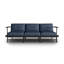 230cm Wide Metal Patio Sofa with Cushions-2124266317