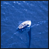 Centered Sailboat In The Deep Blue Giclee Print by Soicher Marin Archives