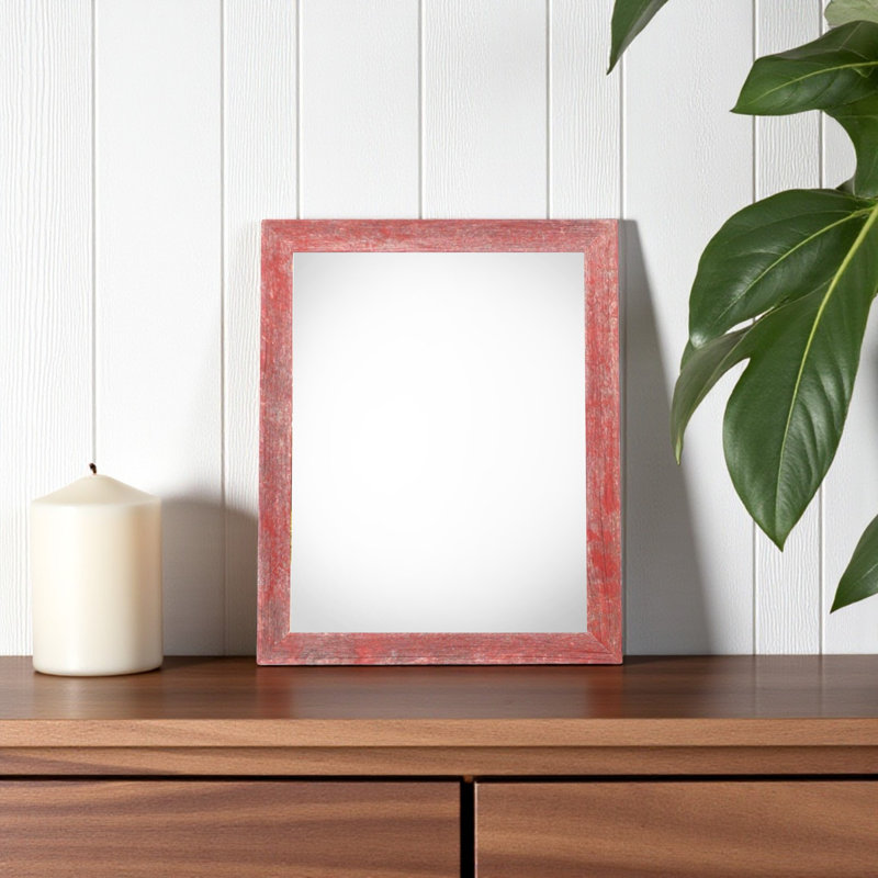 Cadre photo simple Bianca-Maria, 4 po x 6 po, Rouge rustique