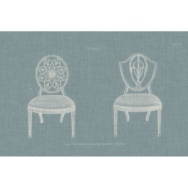 Hepplewhite Chairs I by Hepplewhite - Wrapped Canvas Print, 30cm H x 46cm W 