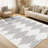 Modern Machine Washable Striped Rug for Living Room Non-Slip Low Pile Stain-Resistant Contemporary Geometric Soft Indoor Carpet for Bedroom Dining Room-1659379034