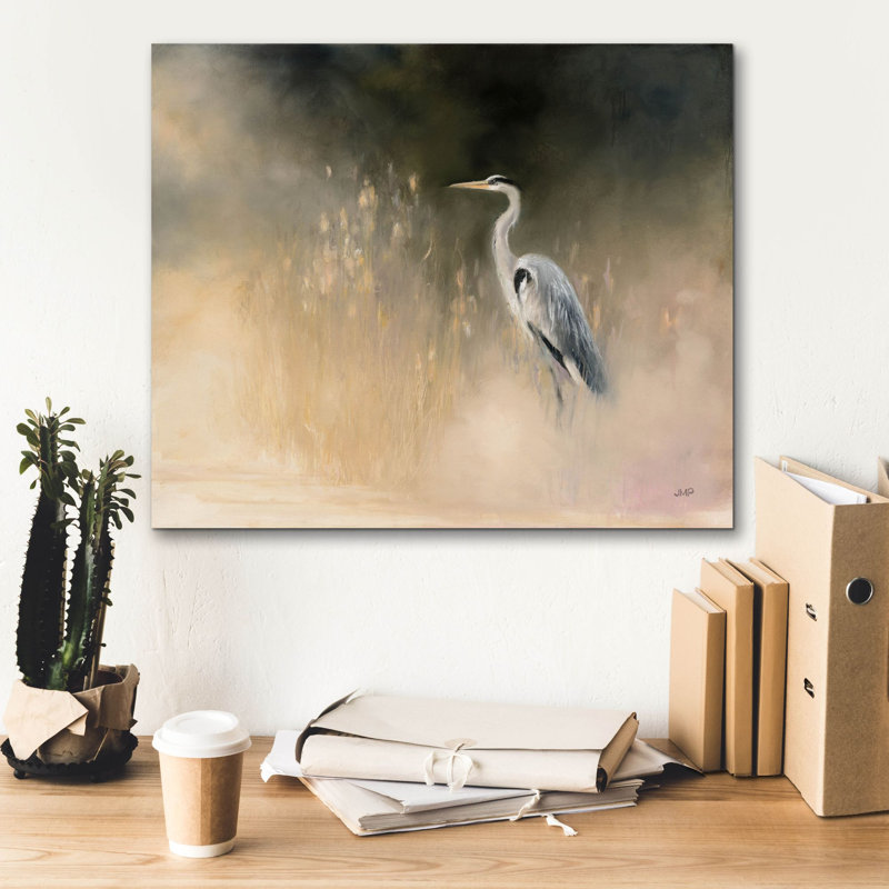 Art mural sur toile Winston Porter «Peaceful Egret» par Julia Purinton, H 20 po x l 24 po x P 0,75 po