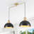 2 - Light 11.8" Dimmable Modern Industrial Metal Dome Pendant Light-1252859713