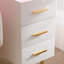 Bedside Table with 3 Drawers, Bedside Cabinet with Push-Pull Top & RGB LED Light, Wooden Side Cabinet with UK Charging Station 1AC/2USB, Slim Storage Nightstand for Bedroom Living Room, UK Plug-933315114