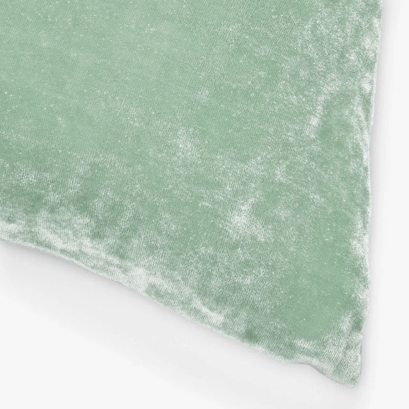 Silk Velvet Pillows Reversible Throw Pillow, Sea Glass