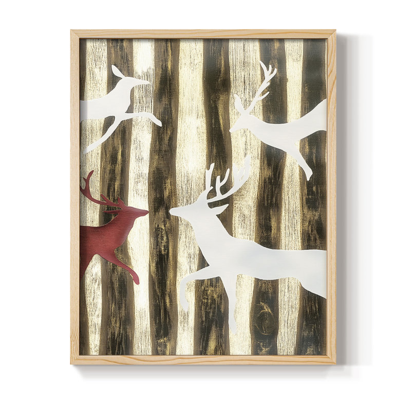 «Christmas Holiday Art DCCXCVII», reproduction d'art encadrée - bois massif, Naturel, H 11 po x l 9 po