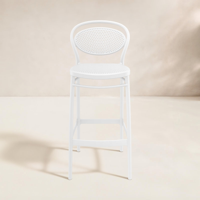 Tabouret de bar Sparks, Blanc, Tabouret de bar (siège d'une hauteur de 29,5 po)