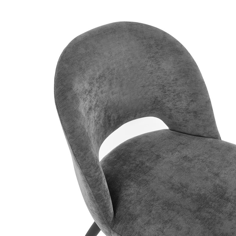 Rodborough 49cm H Polyester Upholstered Wing Back Side Chair, Grey