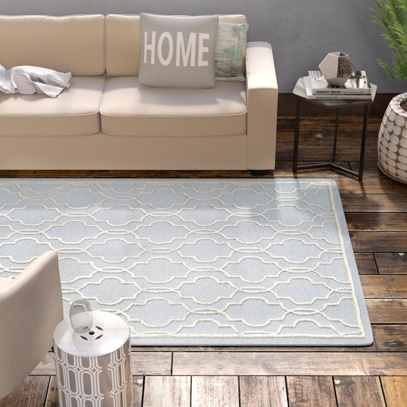 Cannen Hand Tufted Wool Geometric Rug, Rectangle 8' x 10'