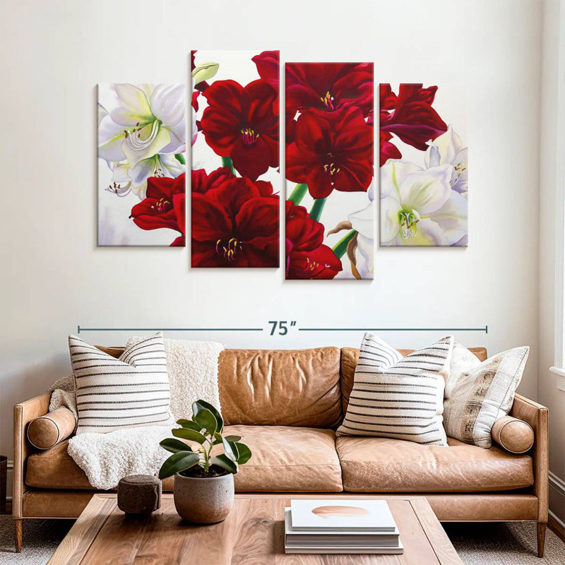 Harnek Red And White Amaryllis