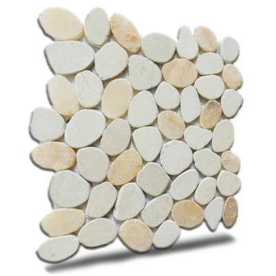 Hawaii 12" x 12" Natural Stone Pebbles Mosaic Wall & Floor Tile
