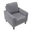 Chaise de salon moderne en velours côtelé rembourré avec coussin confortable en bois massif 1pc-757385419