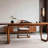 Mid-Century Teak Solid Wood Dining Table-1063621933