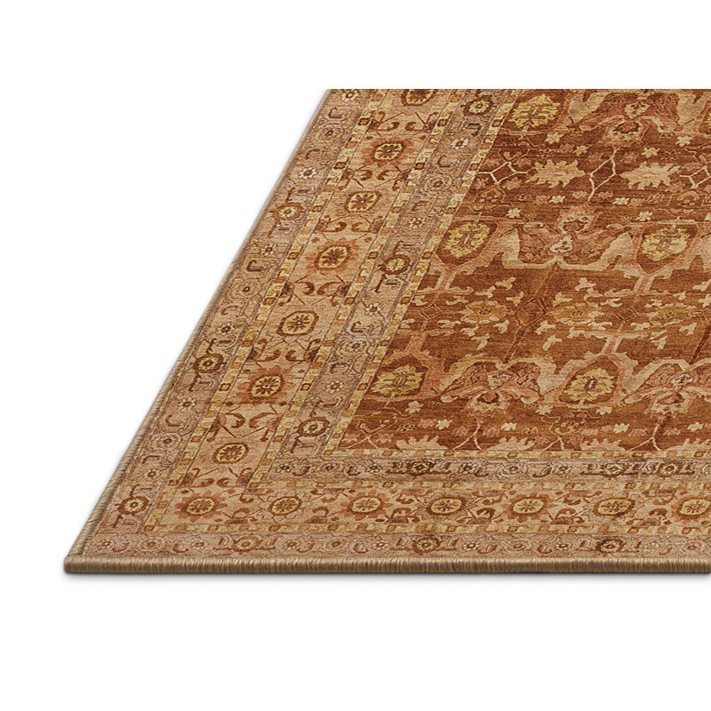 Tapis abstrait orange / brun, Rectangle 8 pi x 12 pi