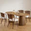 Ensemble de table et chaises de salle à manger en bois massif 4 pièces-130085772-130085773
