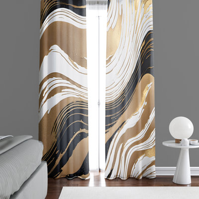 Paire de rideaux semi-transparents en polyester Efrin