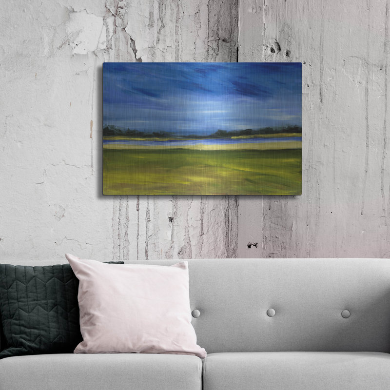 Art mural luxueux «Bright Marsh 3» par Erin McGee Ferrell, 36 po x 24 po, H 24 po x l 36 po