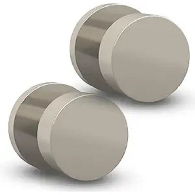 Poignée de porte Buena Mega Handles pour portes françaises, garde-manger et garde-robe - réversible avec rosette ronde pour toutes les tailles de porte