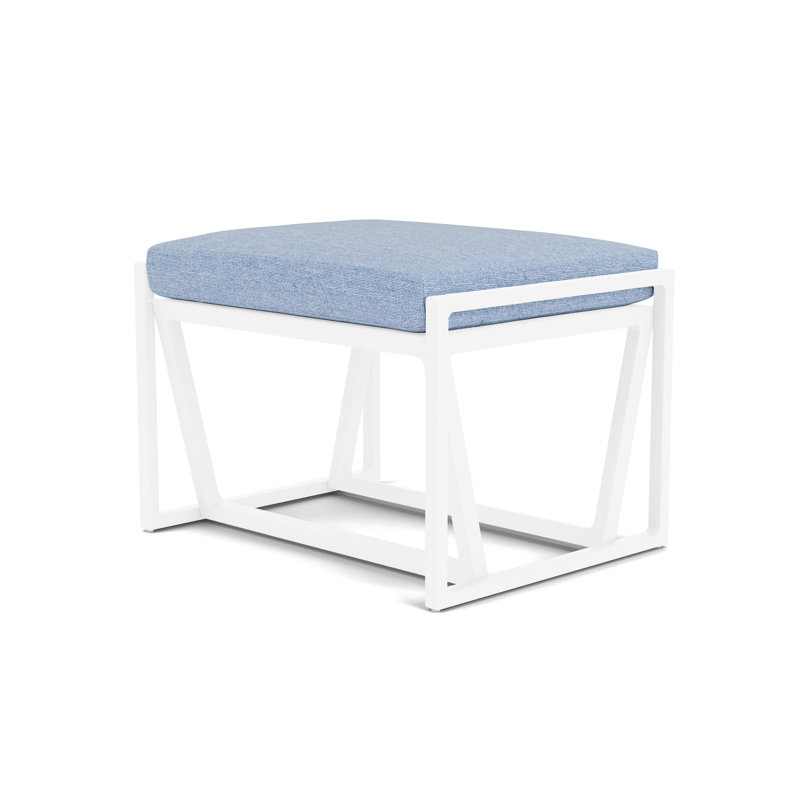 Summit Outdoor Ottoman, White, Demo Skyway
