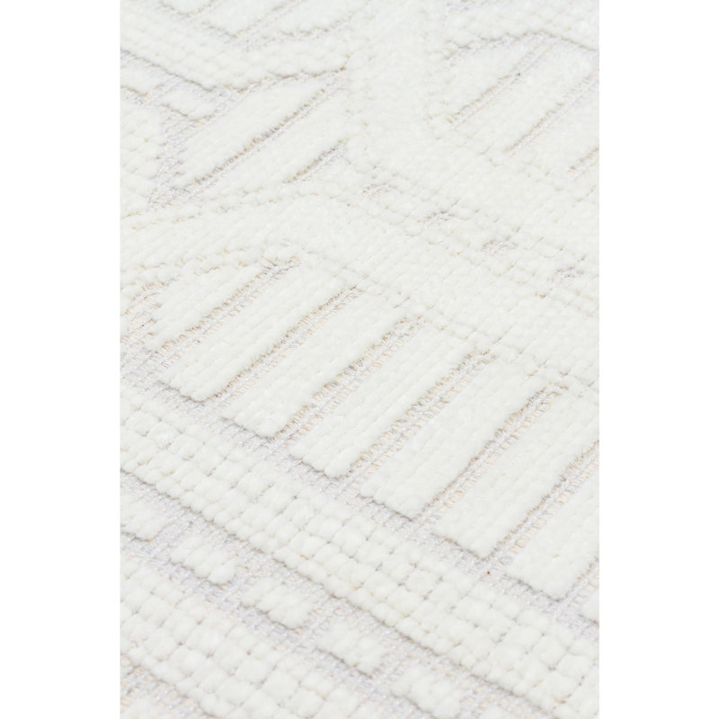 Premium Flatweave Carpet, Cream Color, 6.6 x 9.5 Feet | 85% Cotton / 15% Polyester Chenille, No Pile, 1.1 Lbs/sq ft | Machine Washable at 86°F, Easy to Clean with Vacuum & Spot Remover, Ideal for Living Room & Bedroom