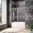 60'' - W x 58'' H Single Added Door Frameless Tub Door with-82580434