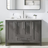 Catrine 48'' Single Bathroom Vanity with Engineered Stone Top