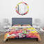Vibrant Wild Spring Leaves and Wildflowers - Ensemble de housse de couette moderne - Microfibre de polyester-66388490