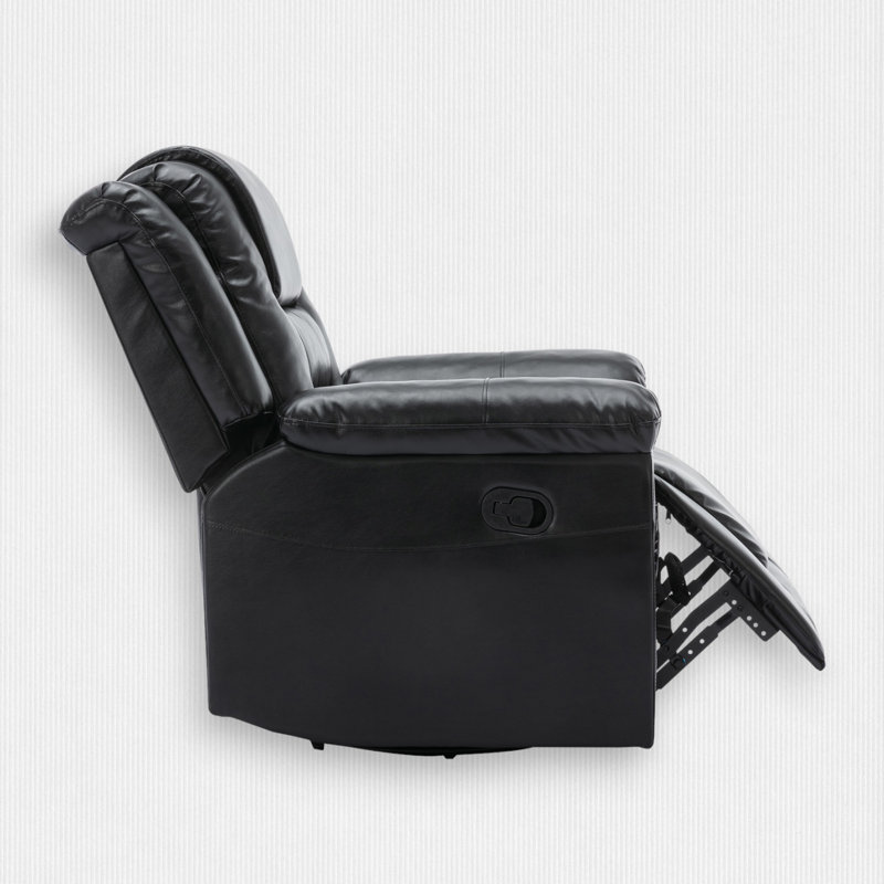 Dreauna Faux Leather Home Theater Seat, Black