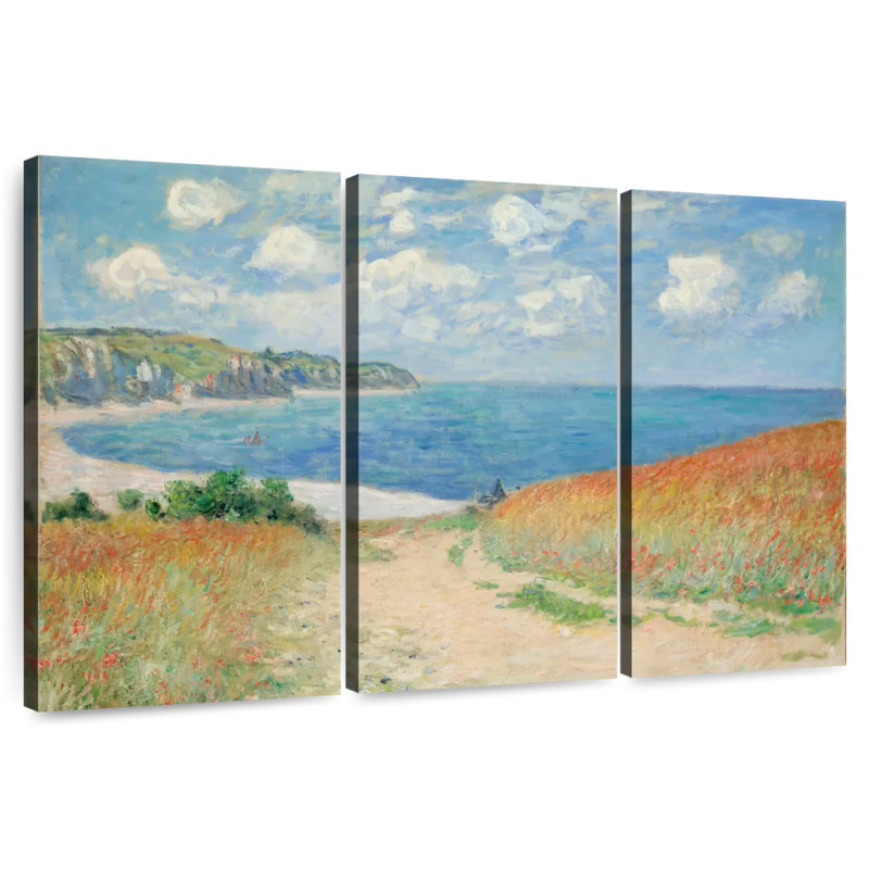 Sebbie Path In Wheat Fields At Pourville, 42" H x 65" W