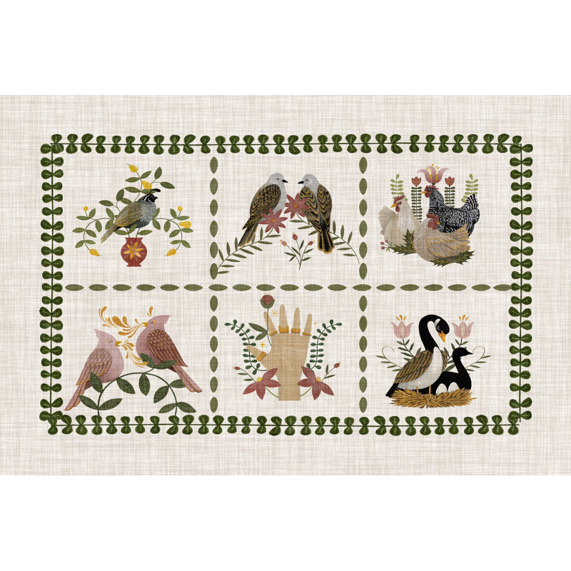 Tashee Twelve Days Quilts I by Grace Popp - Wrapped Canvas Print, 30 cm H x 46 cm W