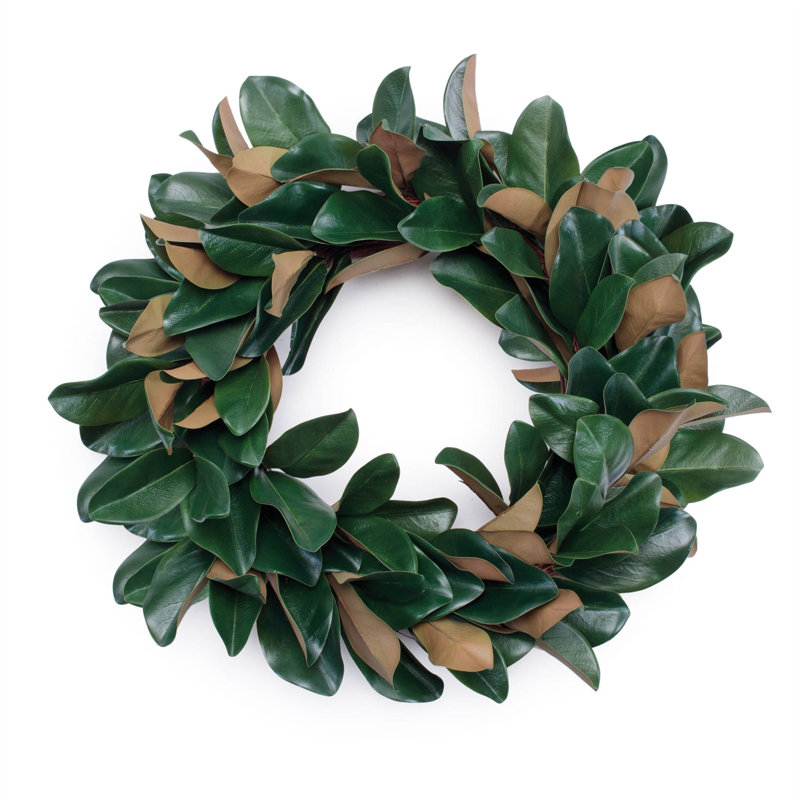 Couronne de magnolia 25 po verte et beige 25 po