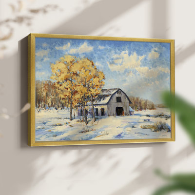 Autumn Barn -Framed Print - Restickable