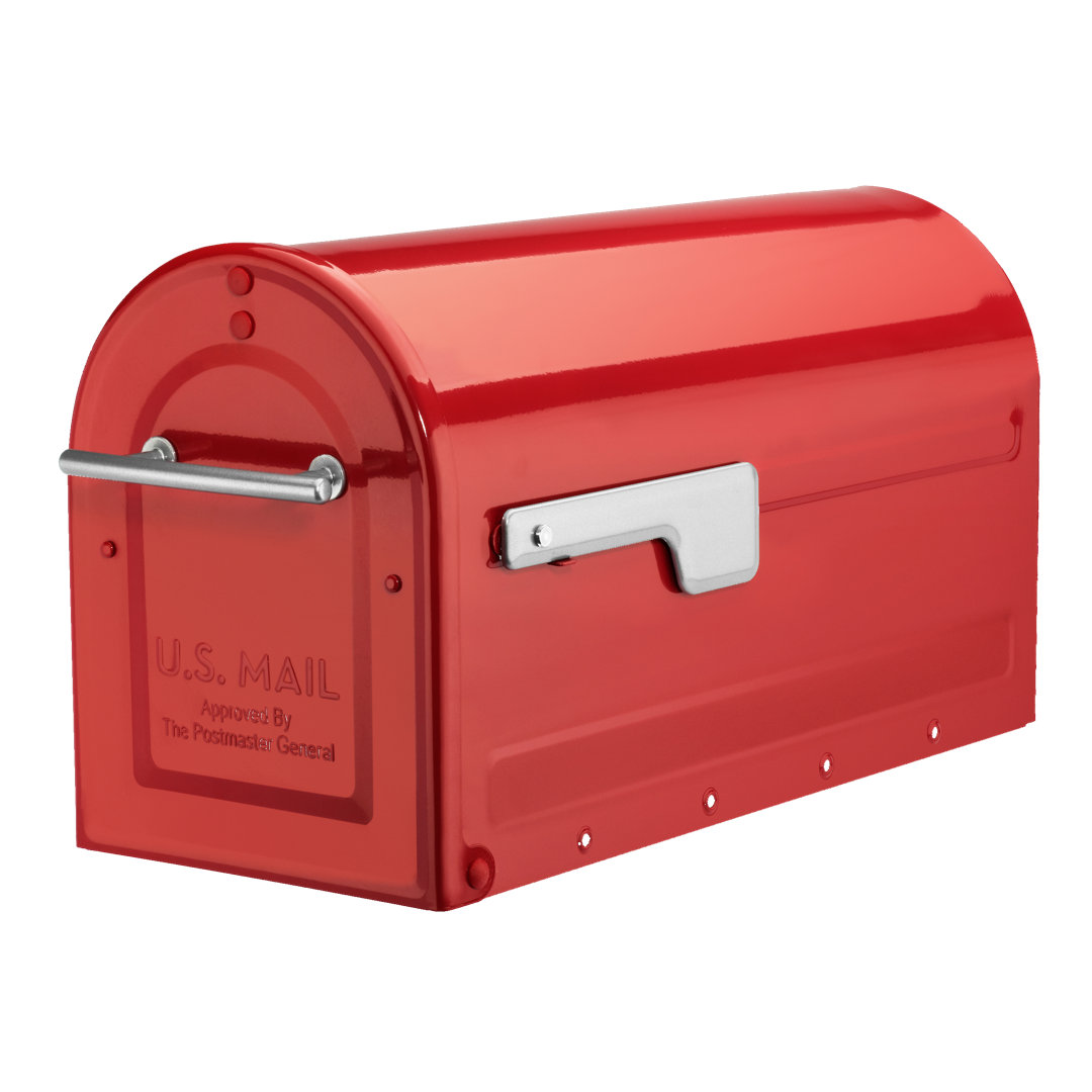 Boulder Steel Post Mounted Mailbox with Magnetic Closure Architectural Mailboxes Mailbox 