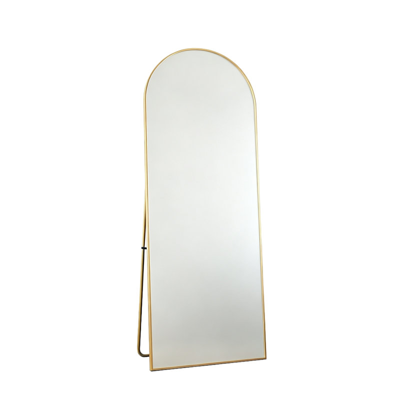Aluminium Arch Freestanding Full Length Mirror, Gold