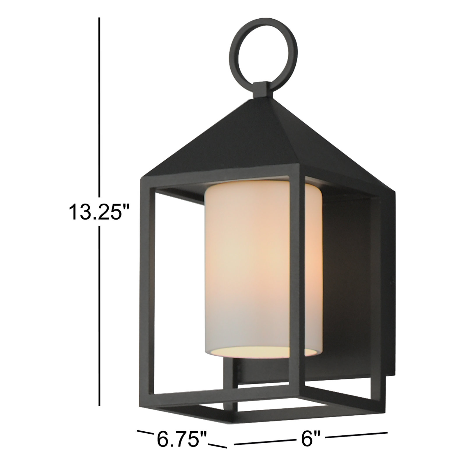 Munich Single Light Outdoor Aluminum Wall Light, 13.25" H x 6" W x 6.75" D